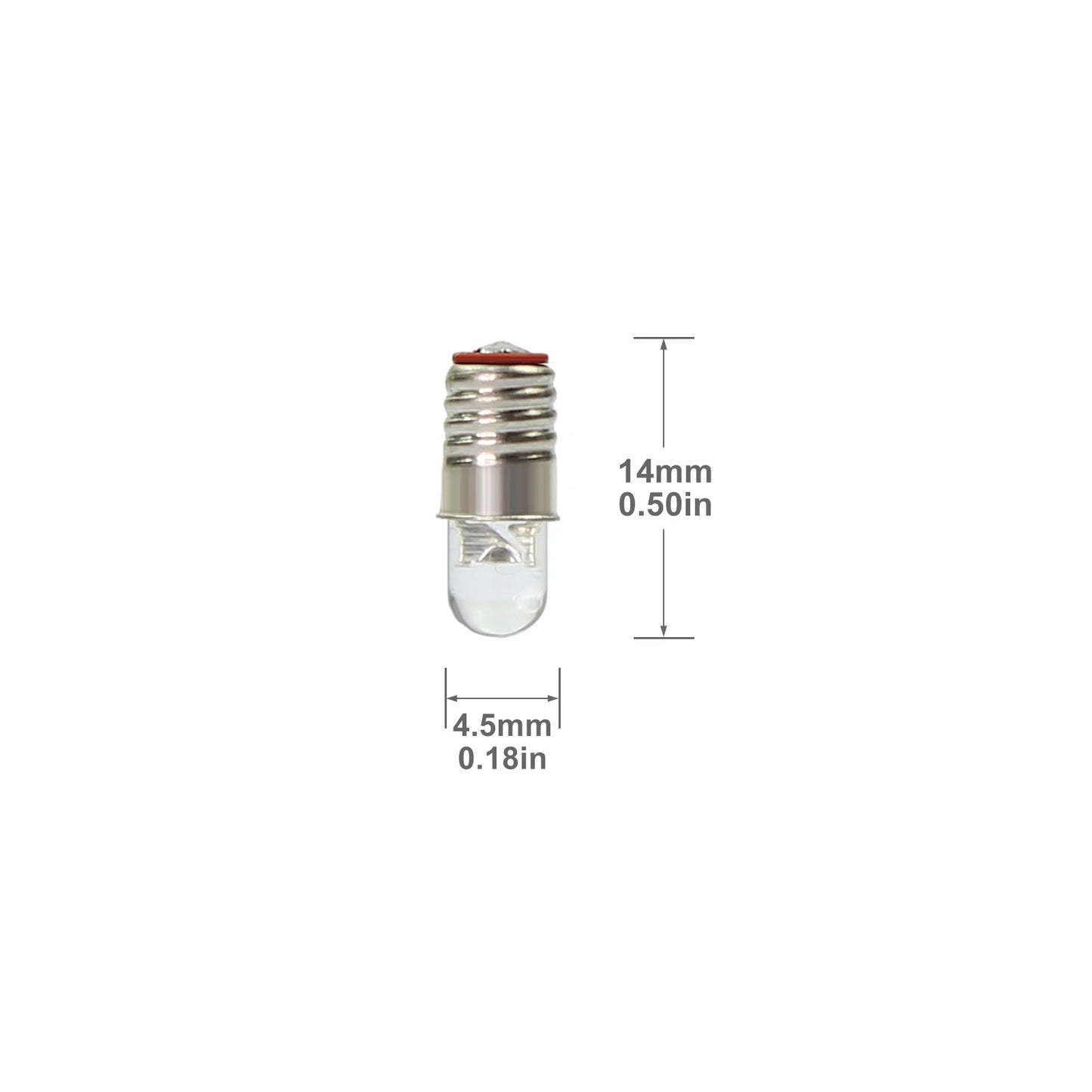 Evemodel 10pcs Warm White Bright White E5 E5.5 LEDs Screw Bulbs Stand Holder 12V HO/TT/N Scale E505