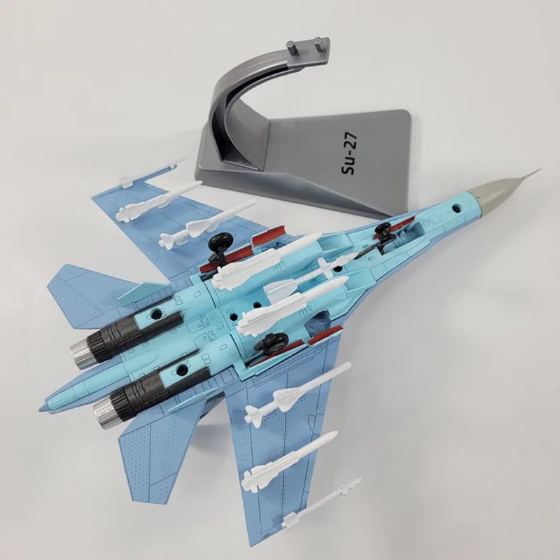 Russian Fighter Su-27 Diecast Metal 1/100 scale SU27 Aircraft Model Planes