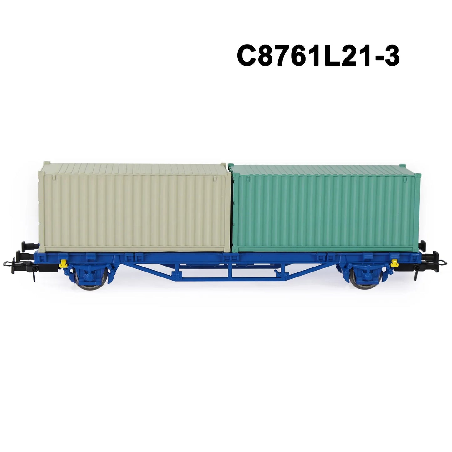 Evemodel C8761 1 Set HO Scale 1:87 Flat Car with 40' 20' Container Model Railway Wagons Freight Car