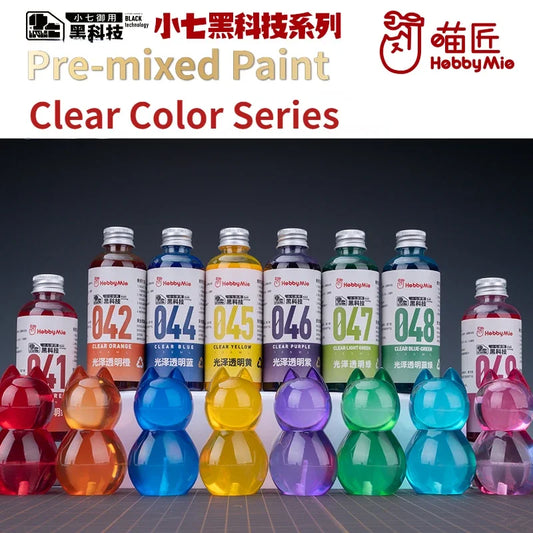 HOBBY MIO 041-049 100ml Clear Color Paint Pre-mixed Non-dilution Pigment Model Painting Tools for Model Coloring Tools DIY