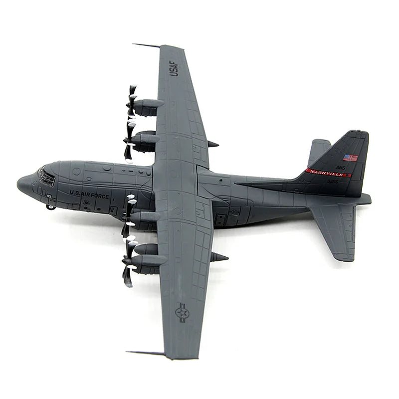 1:200 Diecast Airplane Model American AC-130 Attack Air Gunship Aircraft Model Alloy C-130 Hercules Transport Aircraft