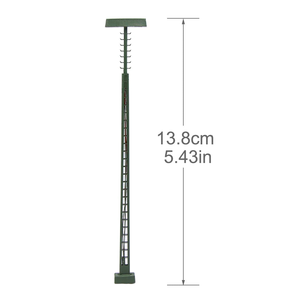 Evemodel 3pcs Model Trains HO OO Scale 1:87 Light Lattice Mast Lamp Bright White 4.84In LQS51HO