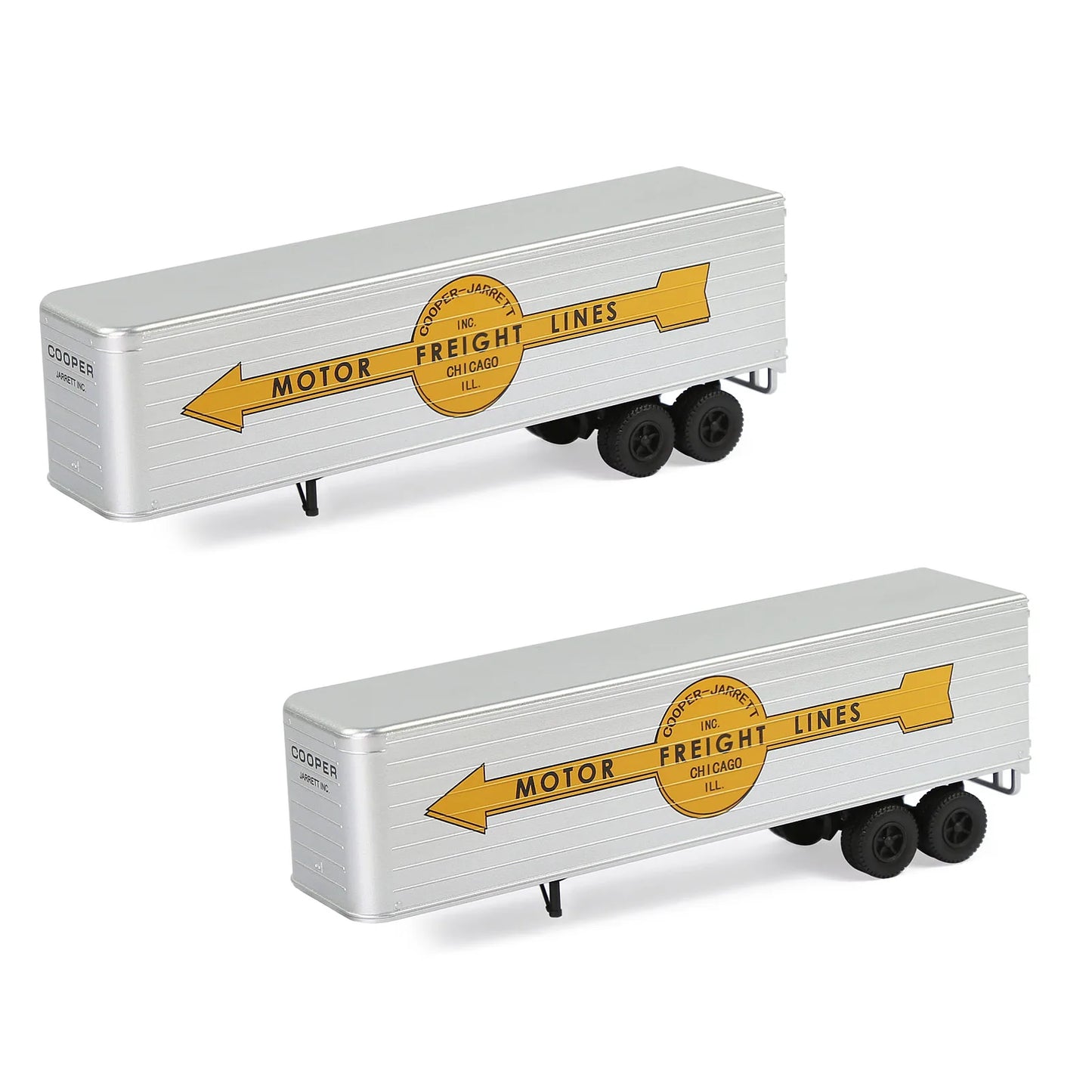 Evemodel Semi-trailer - N Scale Model Trailer Painted (Pack of 2) for Model Tractor Model Wagon C15065