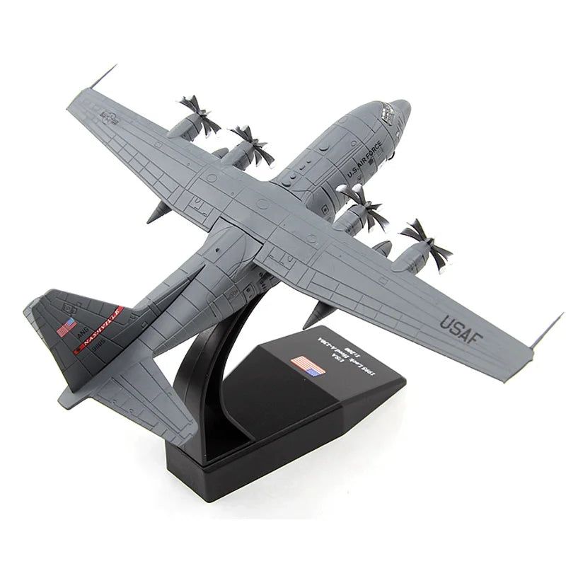 1:200 Diecast Airplane Model American AC-130 Attack Air Gunship Aircraft Model Alloy C-130 Hercules Transport Aircraft