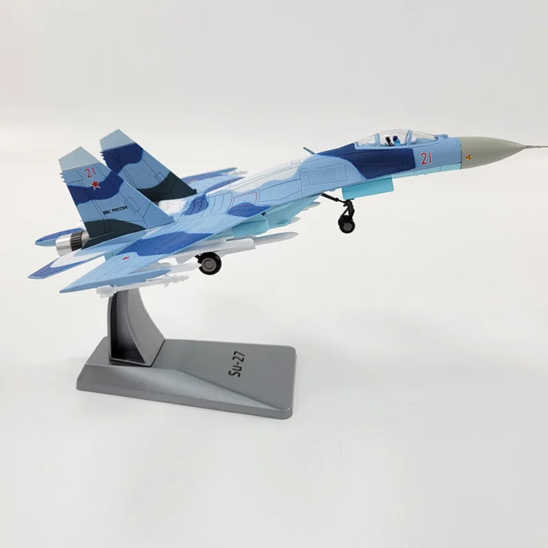 1/100 Scale SU-27 fighter jet alloy Russia Su27 Military Model Aircraft Model Plane