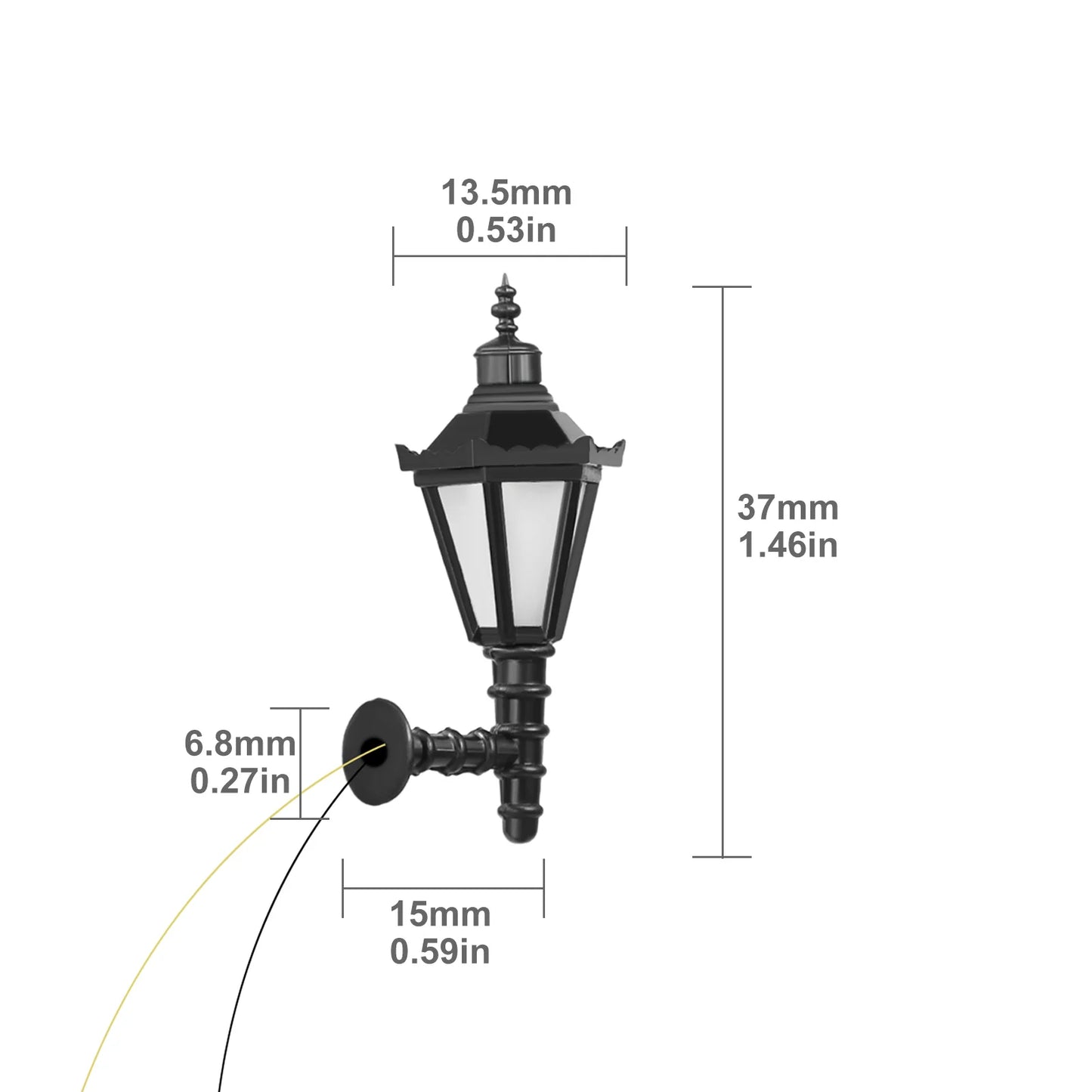 Evemodel 10pcs 1:25-1:200 Model Railway Hanging Lamps Outdoor Wall Lamps Lights N HO O G Scale LEDs