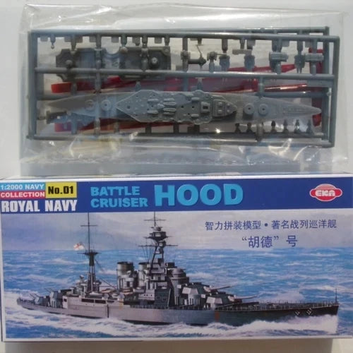 1/2000 US Navy Aircraft Carrier German Cruiser British Hood Battleship Plastic Assemble Warship Model