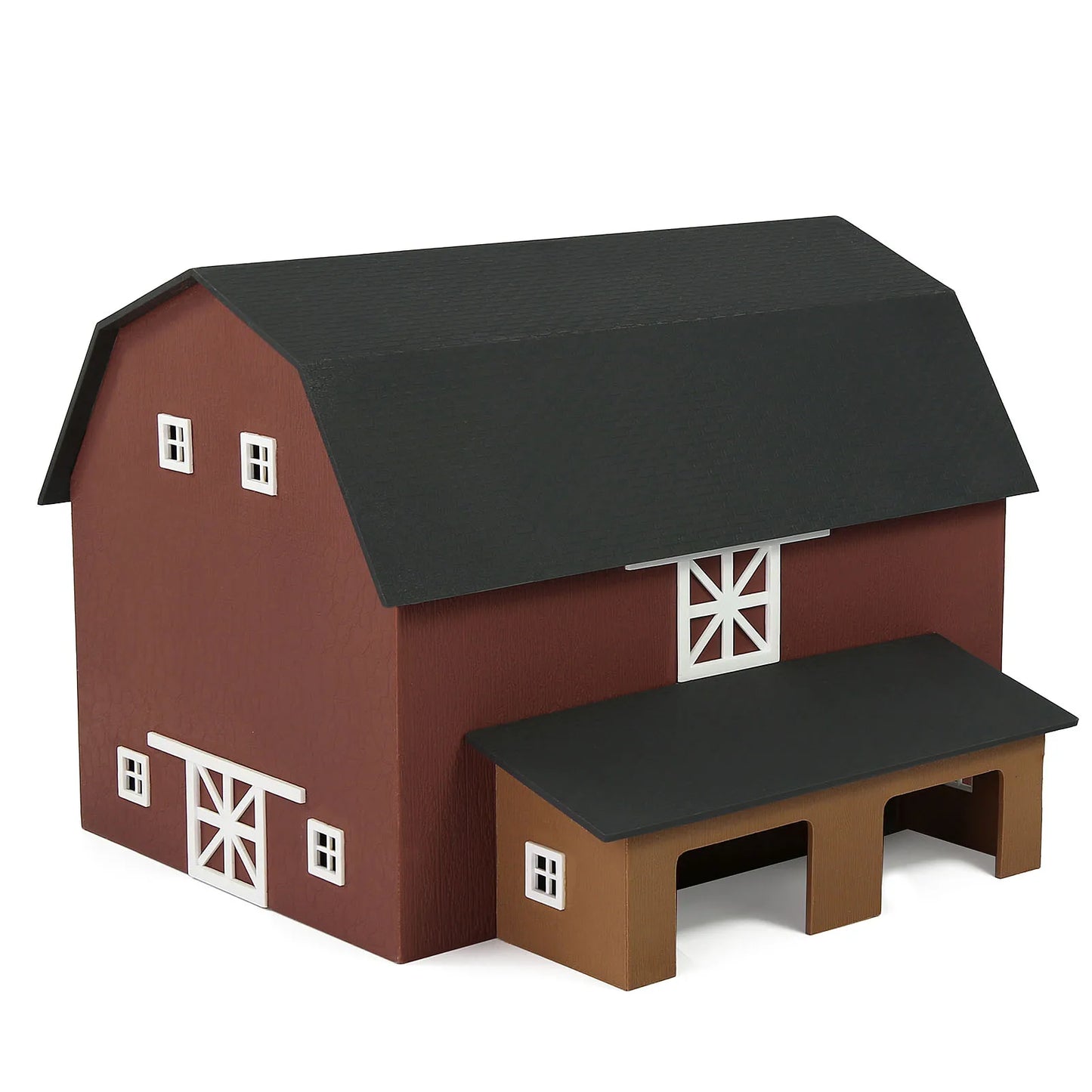 Evemodel HO Scale Model Building Two-story House Model Barn Farm Cows for Model Trains JZ8708