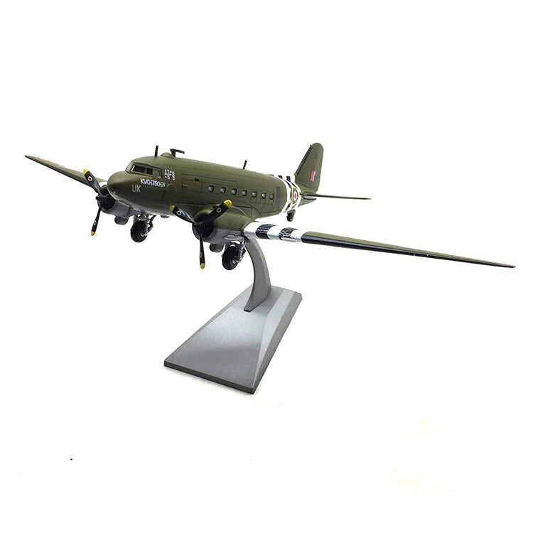 1/100 Scale Alloy Model Diecast C-47 DC3 Transport Aircraft Model