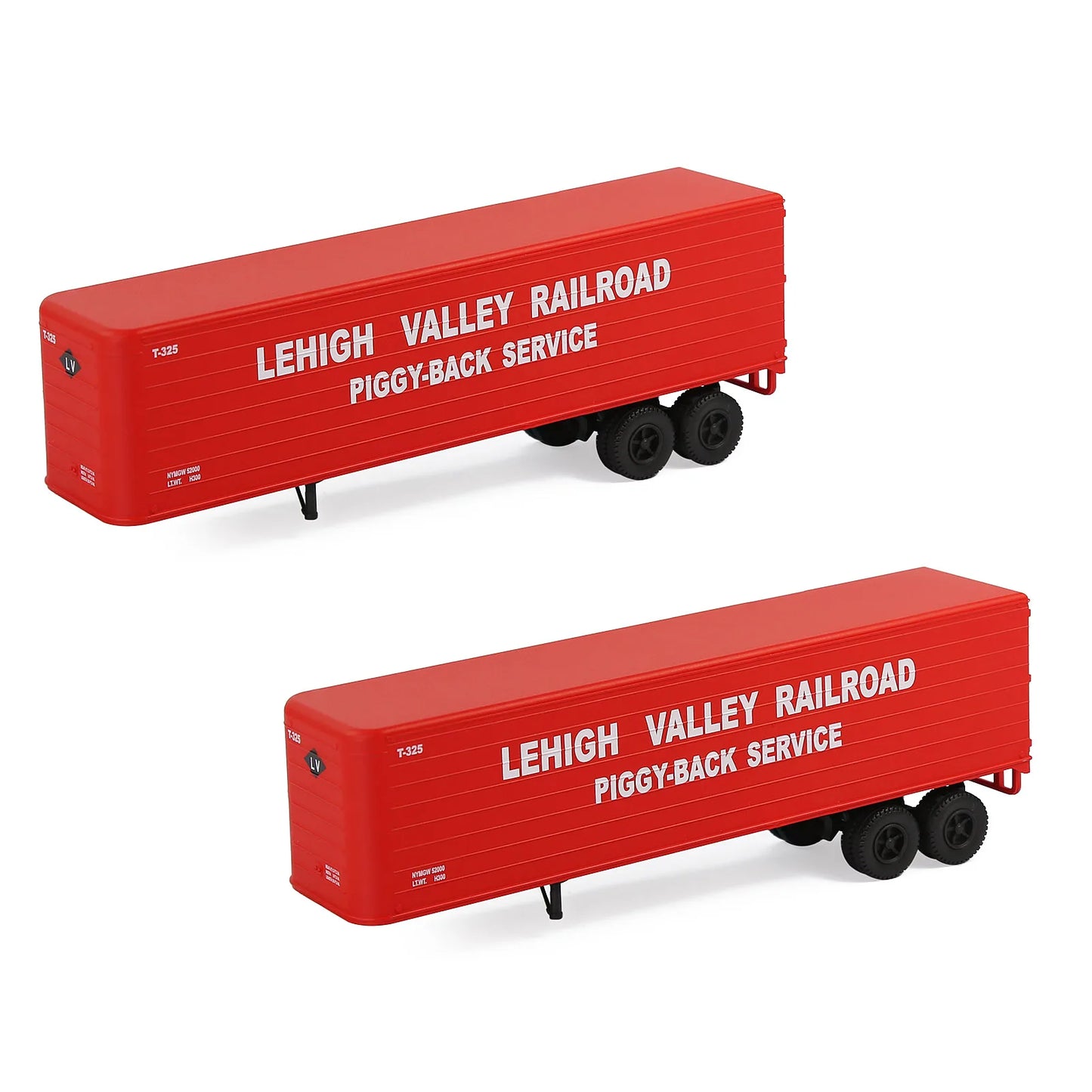 Evemodel Semi-trailer - N Scale Model Trailer Painted (Pack of 2) for Model Tractor Model Wagon C15065