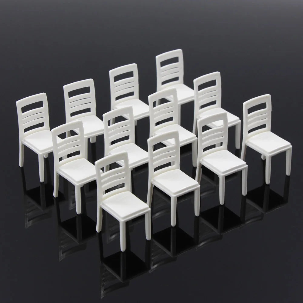 Evemodel ZY15025 12pcs Model Railway Leisure G Scale 1:25 Chairs Settee Bench Scenery