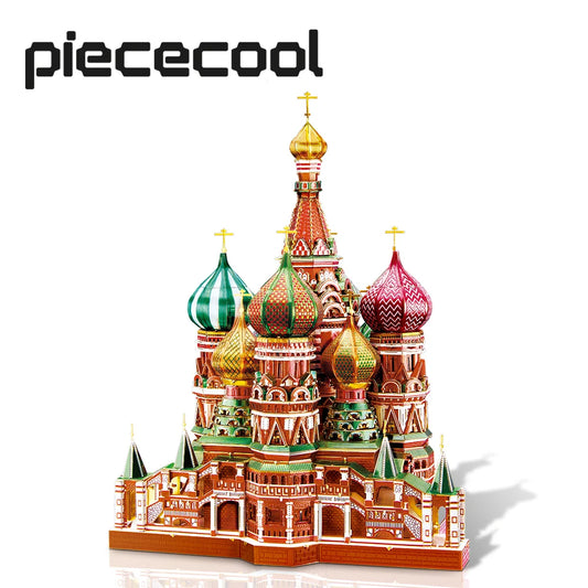 Piececool 3D Metal Puzzle Saint Basil's Cathedral Model Building Kits Jigsaw Teen Diy Toys