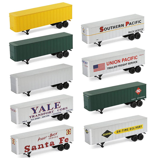 Evemodel Trailer - HO Scale 1:87 Model Trailer Painted (Pack of 2) for Model Tractor Model Wagon C8766