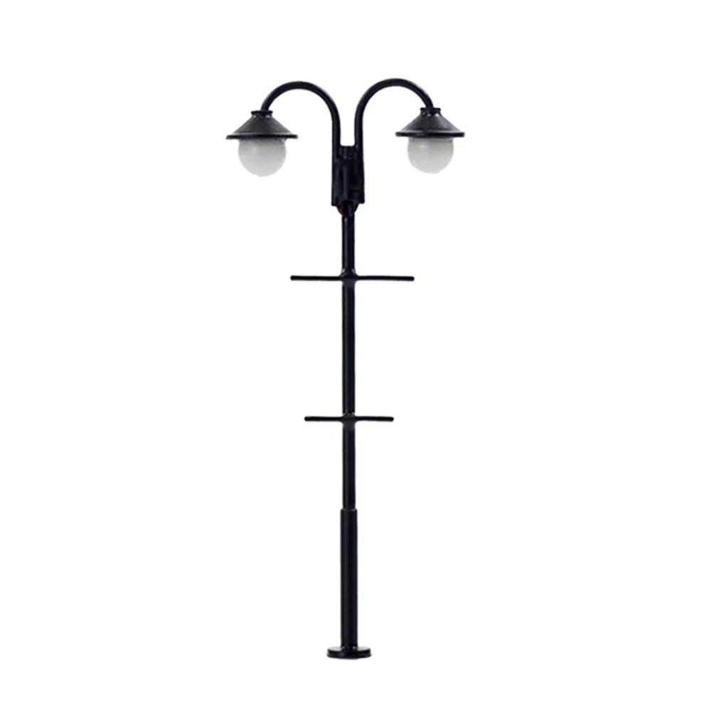 Evemodel LYM60 5pcs Model Train HO Scale 1:87 Street Lights Lamp Post LEDs 65mm 2-LEDs Warm White