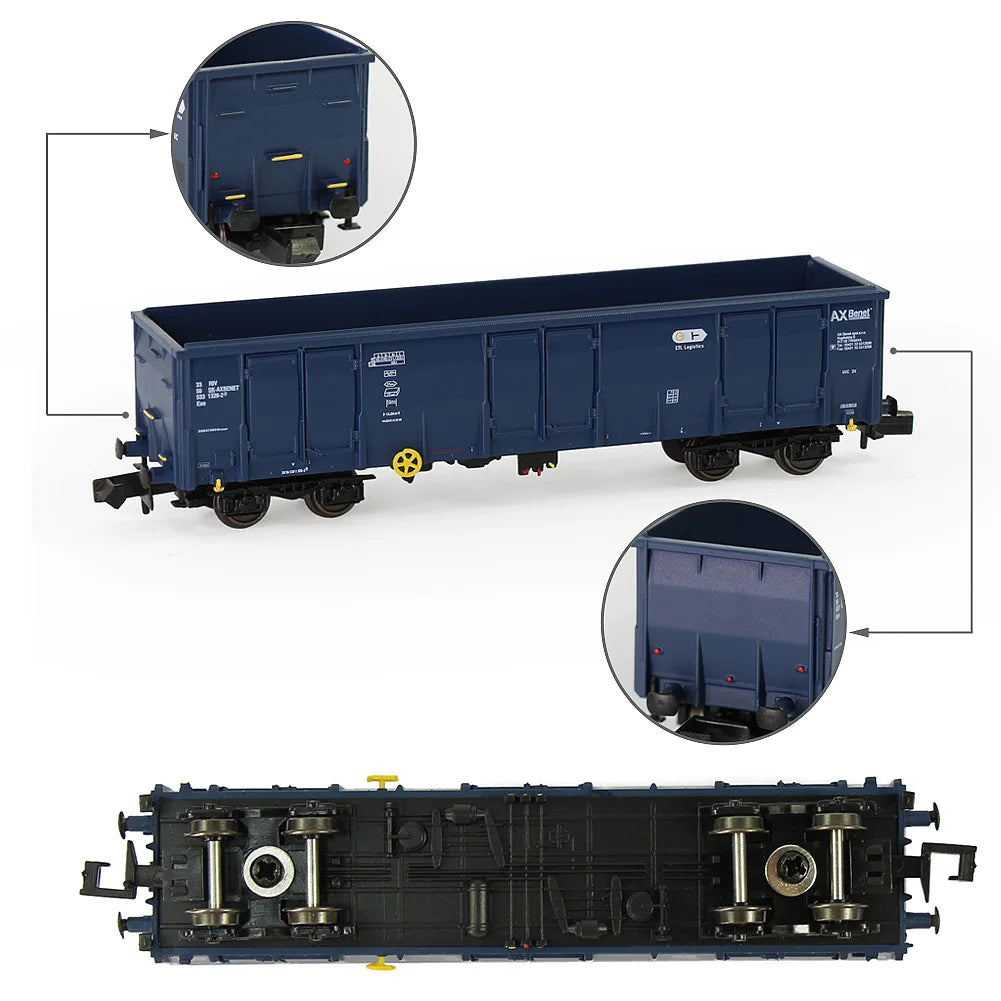 C15013 Evemodel N Scale 1:160 40ft High-side Gondola Car Model Trains Wagons (Pack of 3)