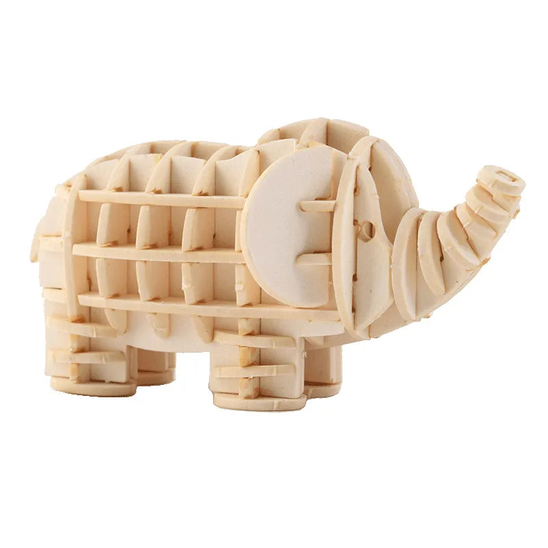 DIY Wooden Puzzle Model Animal Montessori Toys for Children Crafts Dachshund Skeleton Assembly Gifts Set for Kids Adults Teens