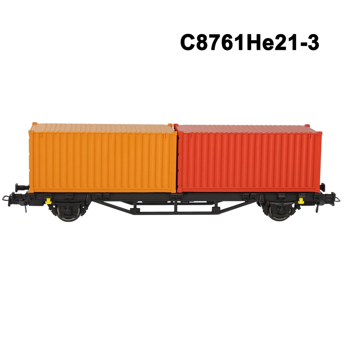 Evemodel C8761 1 Set HO Scale 1:87 Flat Car with 40' 20' Container Model Railway Wagons Freight Car