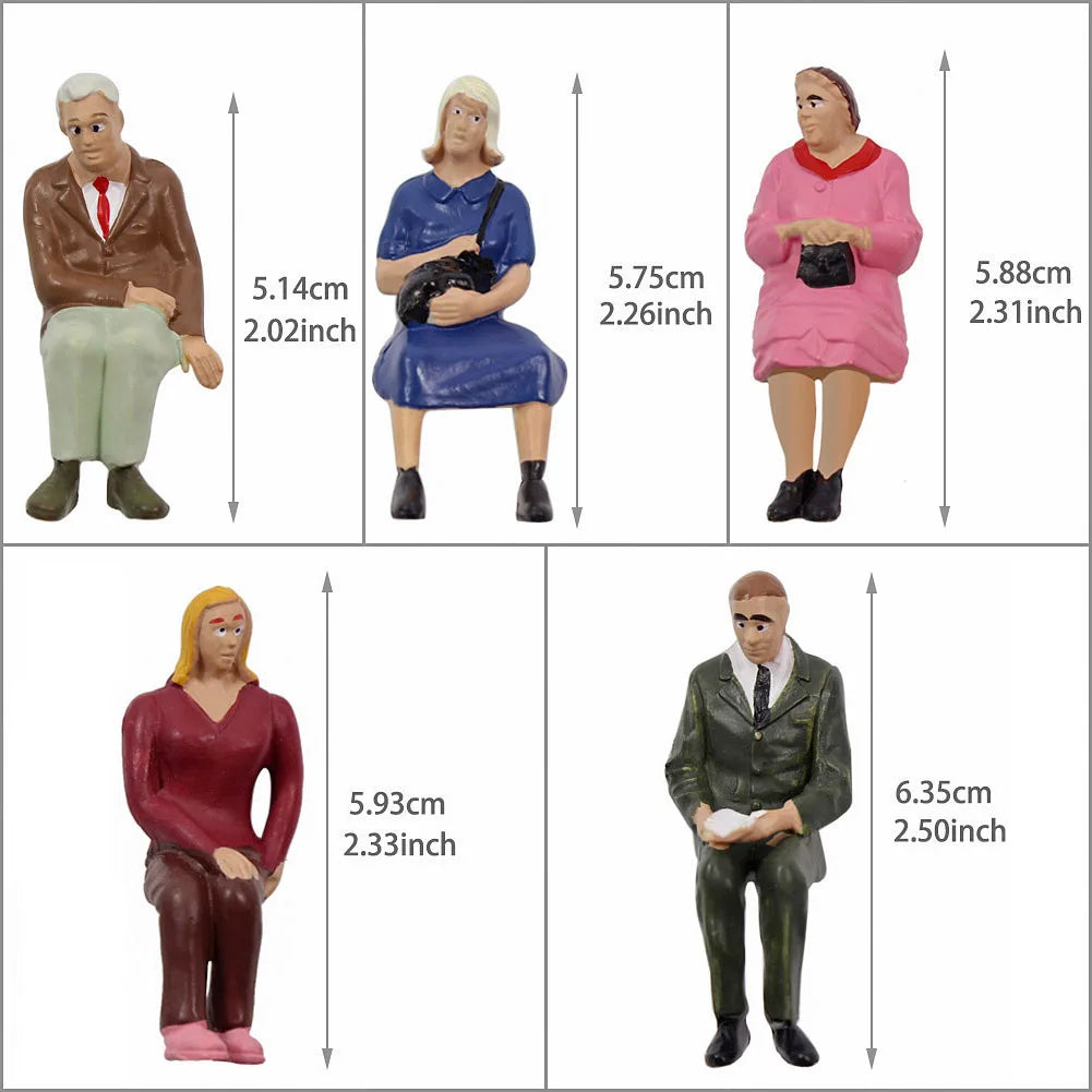 Evemodel P2513 Model Railway 12pcs G Scale Figures 1:25 Seated People