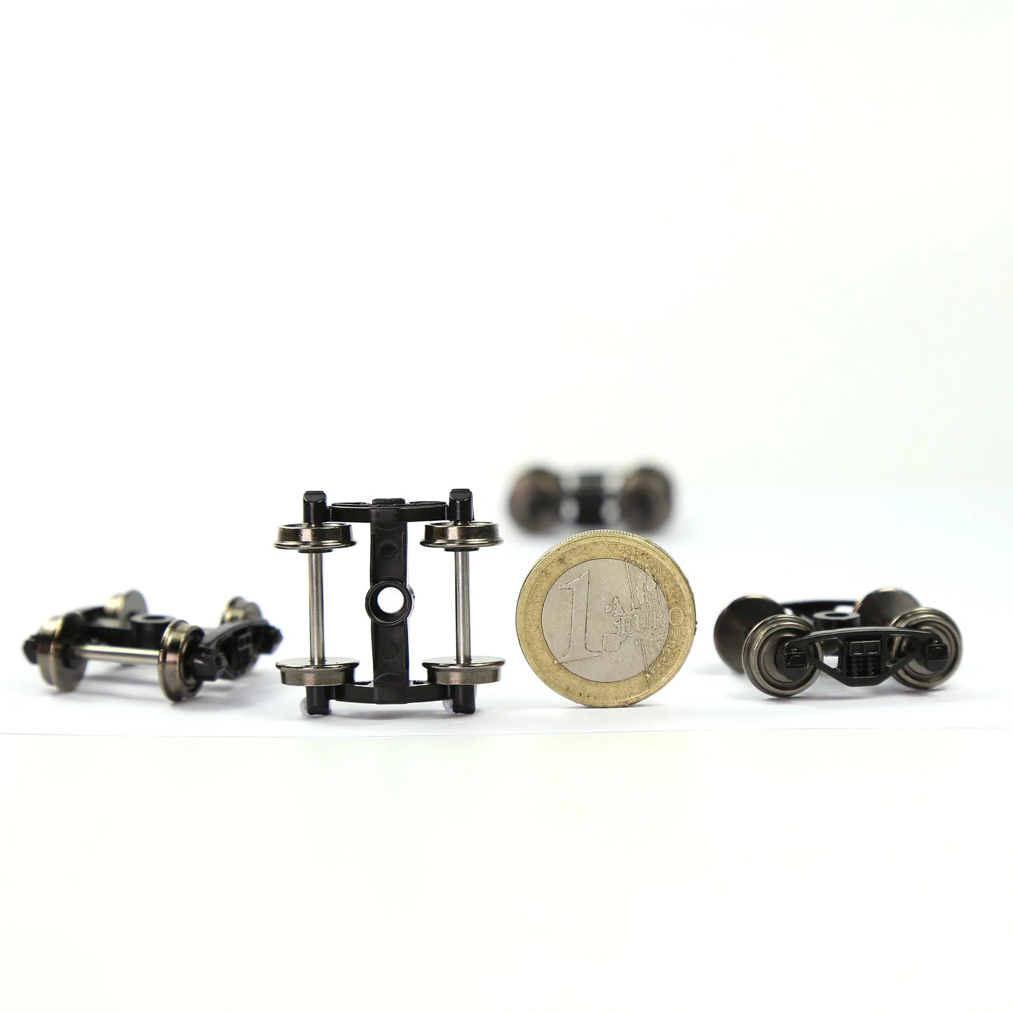 Evemodel Trains Part 2pcs HO Scale 1:87 Roller Bearing Truck with 33" DC Metal Wheelset 2-Springs Bogies HP3287