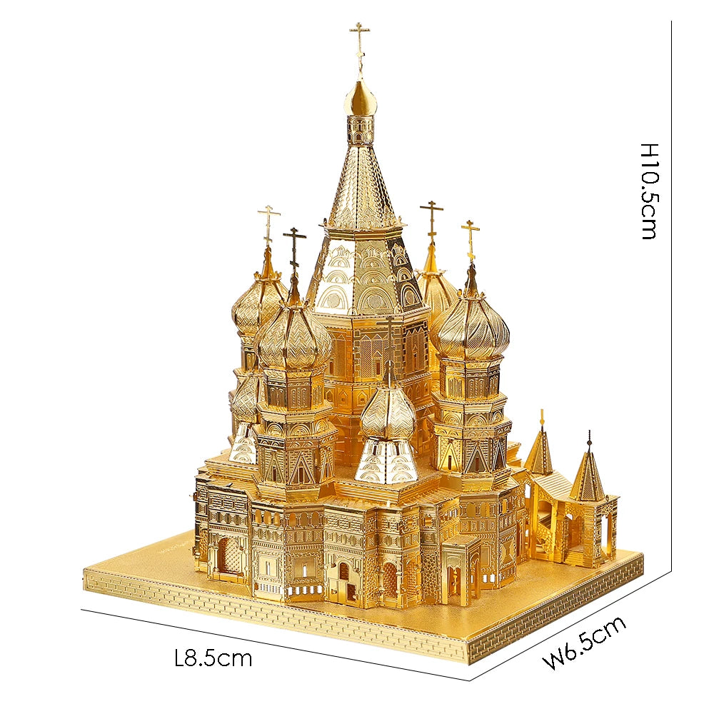 Piececool 3D Metal Puzzle Saint Basil's Cathedral Model Building Kits Jigsaw Teen Diy Toys