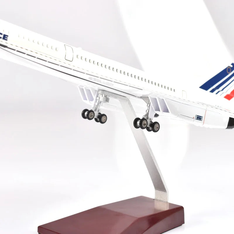 50cm Resin Diecast Air France Concorde With Light & Wheel  Plane Model Airplane Model Aircraft