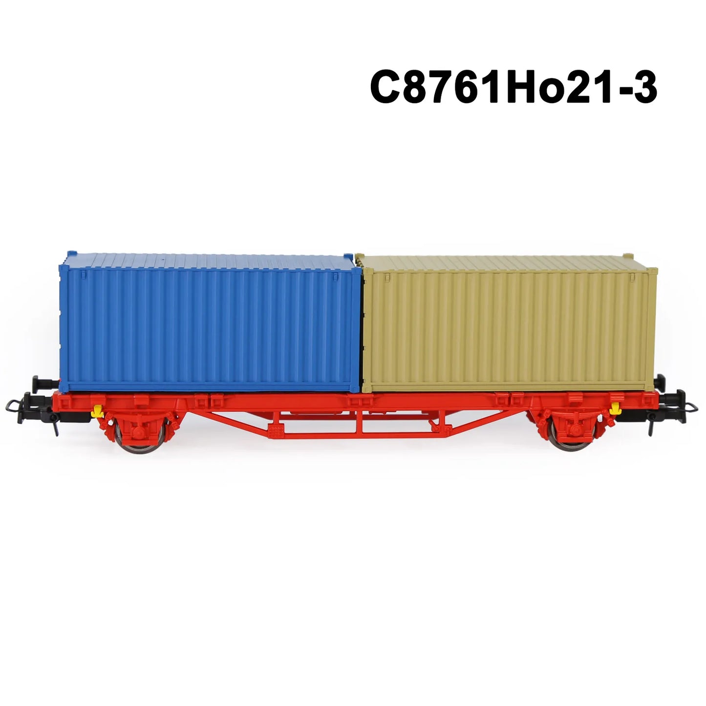 Evemodel C8761 1 Set HO Scale 1:87 Flat Car with 40' 20' Container Model Railway Wagons Freight Car