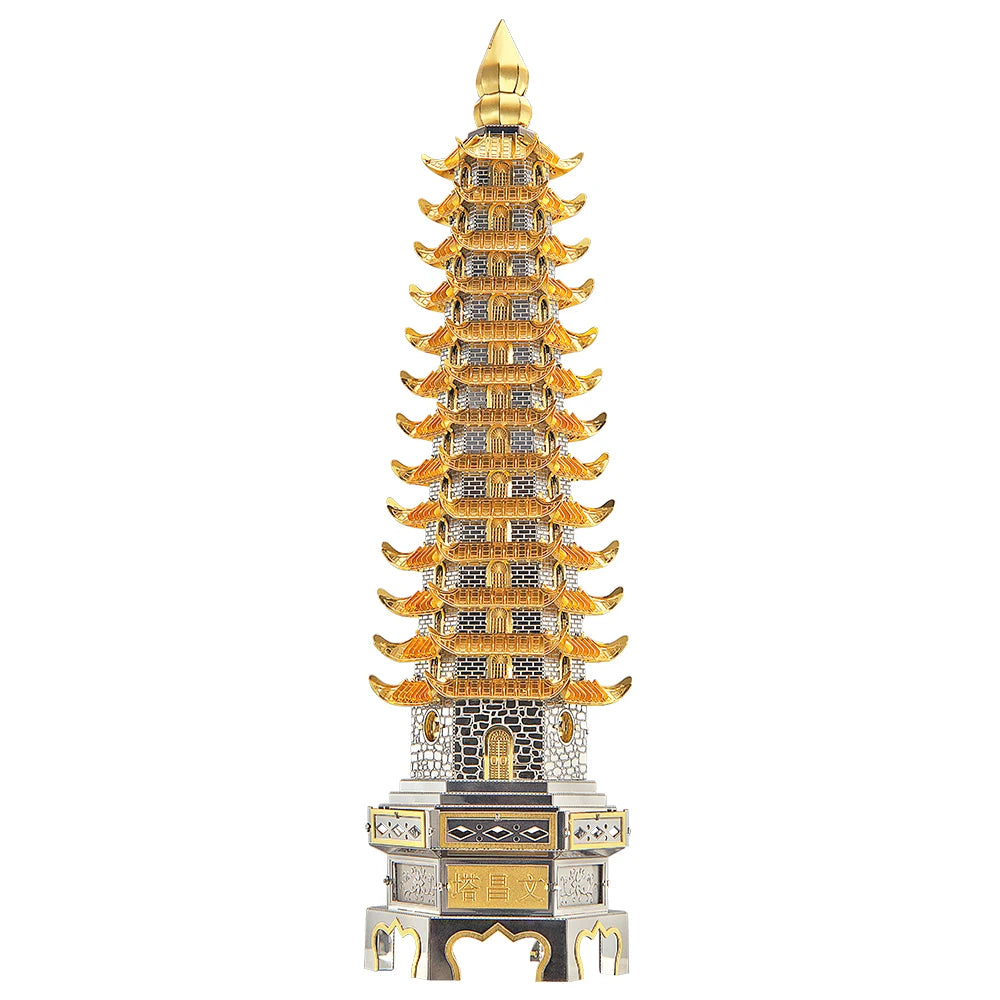 Piececool Model Building Kits Chinese Buildings 3D Metal Puzzles Jigsaw Toys for Teens Creative Gifts for Christmas