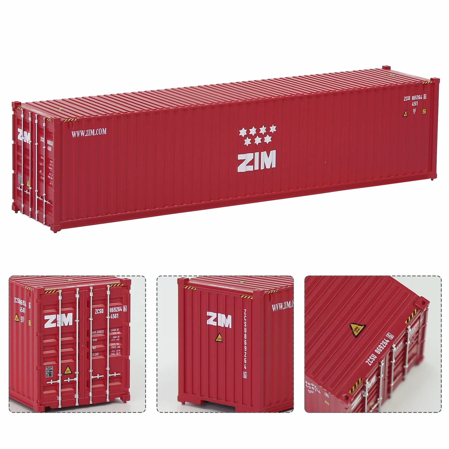 Evemodel HO Scale 40ft Container 1:87 40' Shipping Cargo Box for Model Trains Model Truck C8746