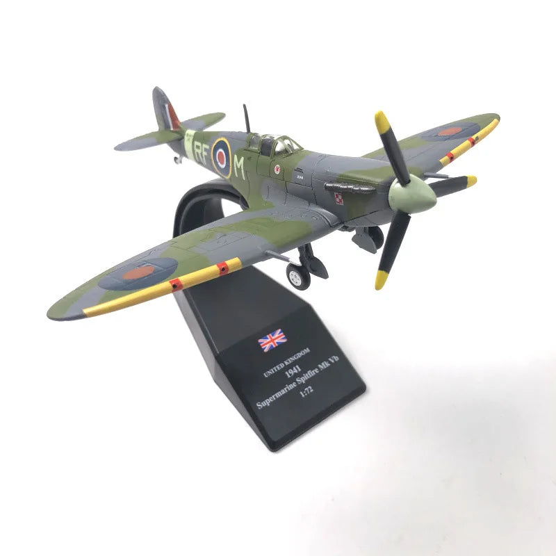 1/72 Scale Spitfire Fighter Diecast Metal Military Aircraft Model Collection