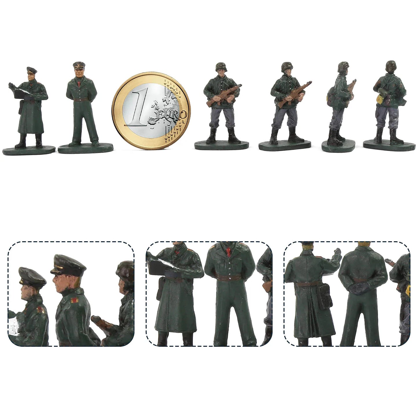 Evemodel HO Scale 1:87 Model Soldiers Officer Military Figures Army Men Armour Infantry