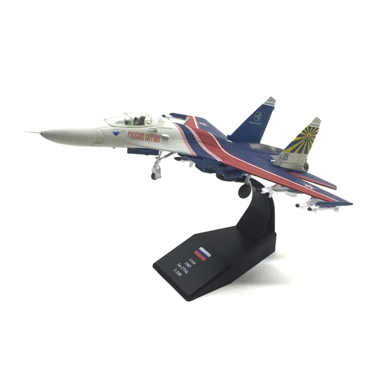 1/100 Scale Su35 Alloy Model Russian Fighter SU-35 Aircraft Model Plane