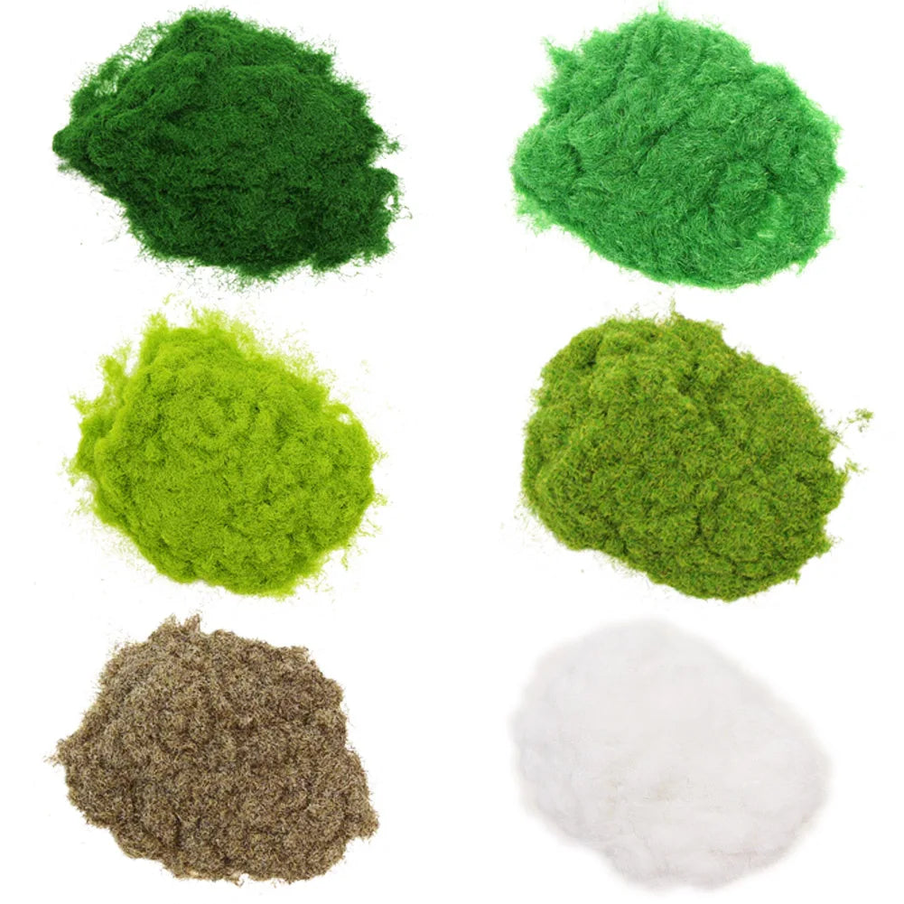 60g/120g Mixed Six Colors 3mm Grass Powder Flock Adhesive Nylon Grass Powder Model Building Material CFA5