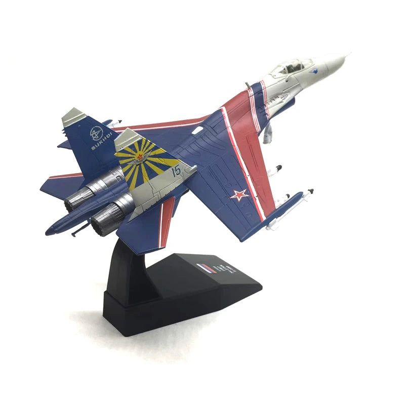 1/100 Scale Russia Su27 Military Model Aircraft Model SU-27 fighter jet alloy Plane