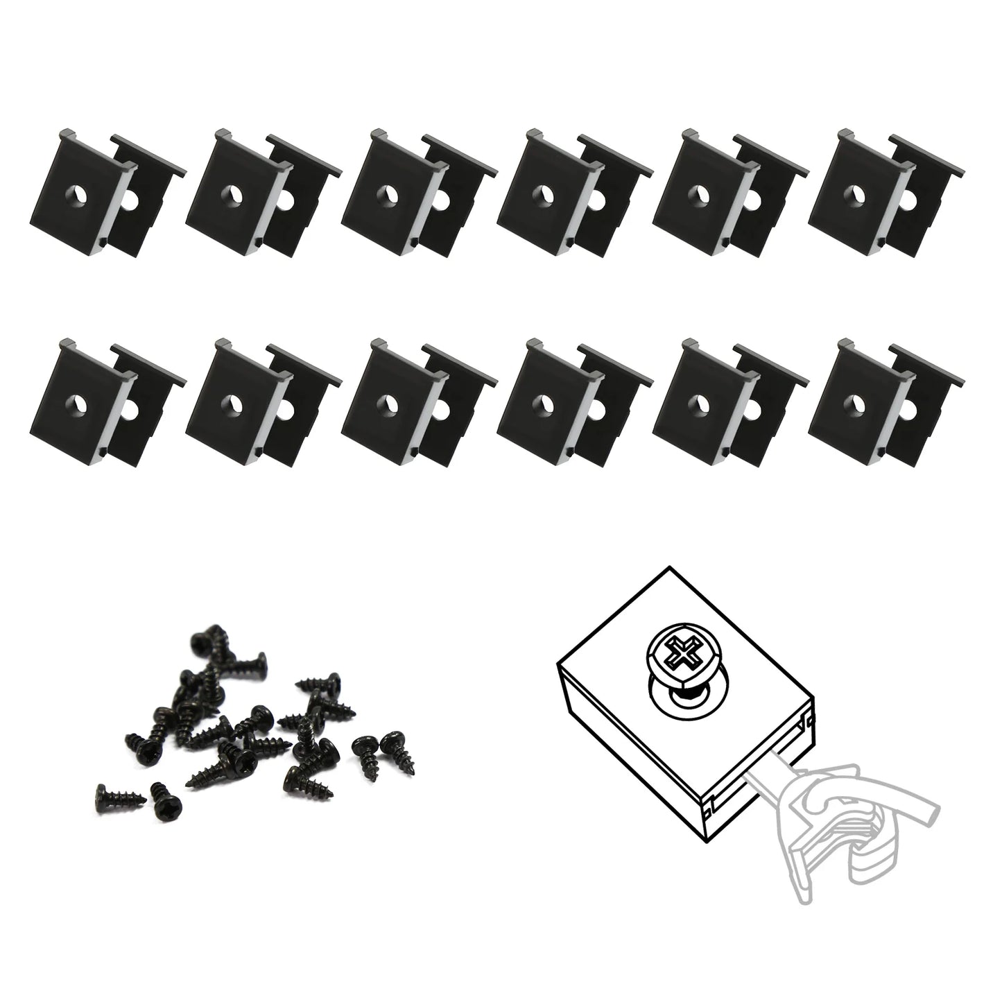 Evemodel HP37HO 6 Pairs HO Scale 1:87 Coupler Box Lid with Screws Coupler Pocket Cover