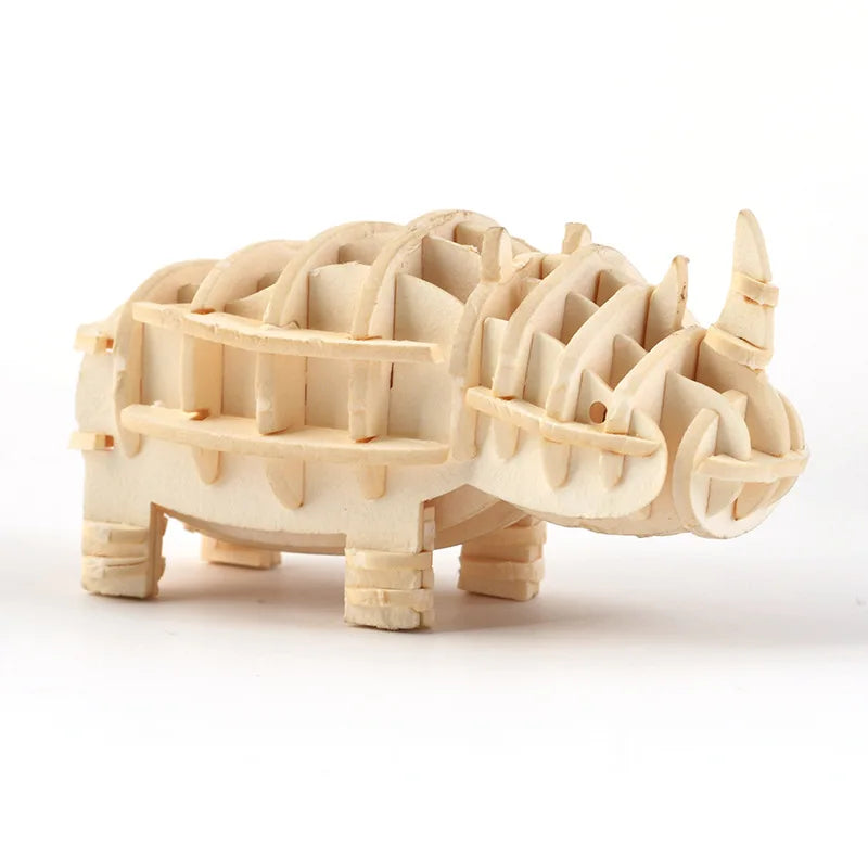 DIY Wooden Puzzle Model Animal Montessori Toys for Children Crafts Dachshund Skeleton Assembly Gifts Set for Kids Adults Teens