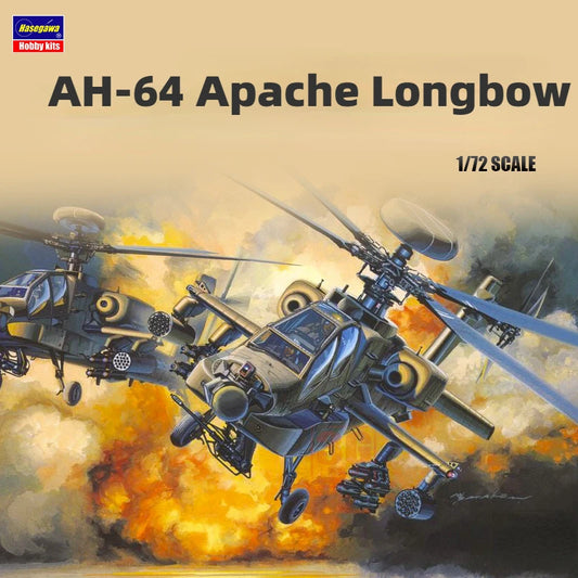 Hasegawa 00536 Model Airplane 1/72 AH-64 Apache Longbow US Army Attack Toys for Military Model Hobby Collection DIY