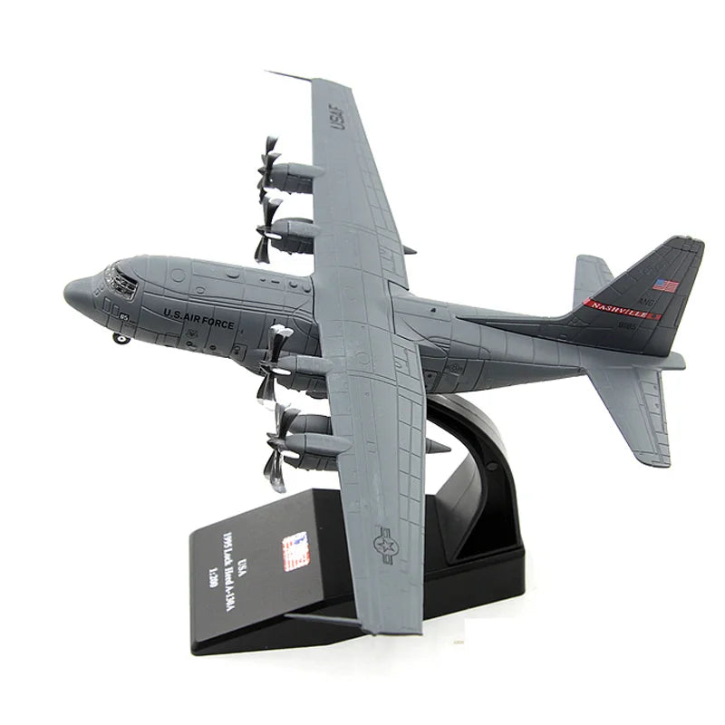 1:200 Diecast Airplane Model American AC-130 Attack Air Gunship Aircraft Model Alloy C-130 Hercules Transport Aircraft