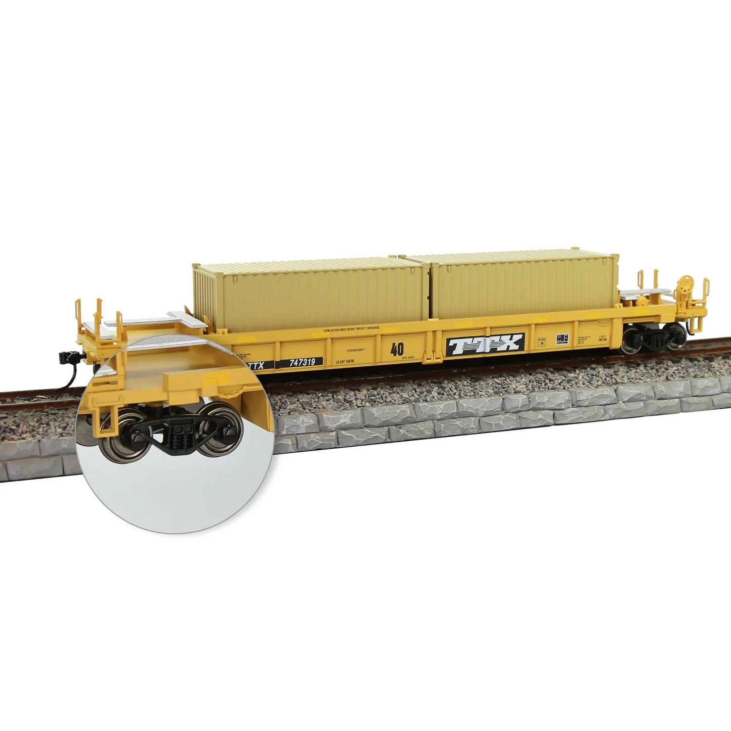 Evemodel Trains Part 2pcs HO Scale 1:87 Roller Bearing Truck with 33" DC Metal Wheelset 2-Springs Bogies HP3287