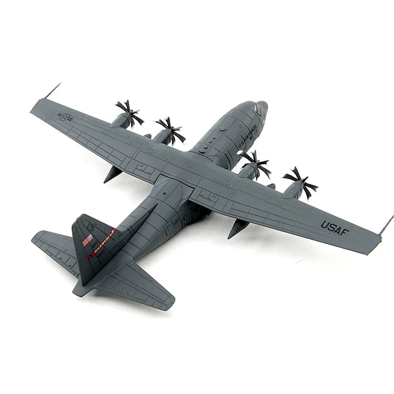 1:200 Diecast Airplane Model American AC-130 Attack Air Gunship Aircraft Model Alloy C-130 Hercules Transport Aircraft