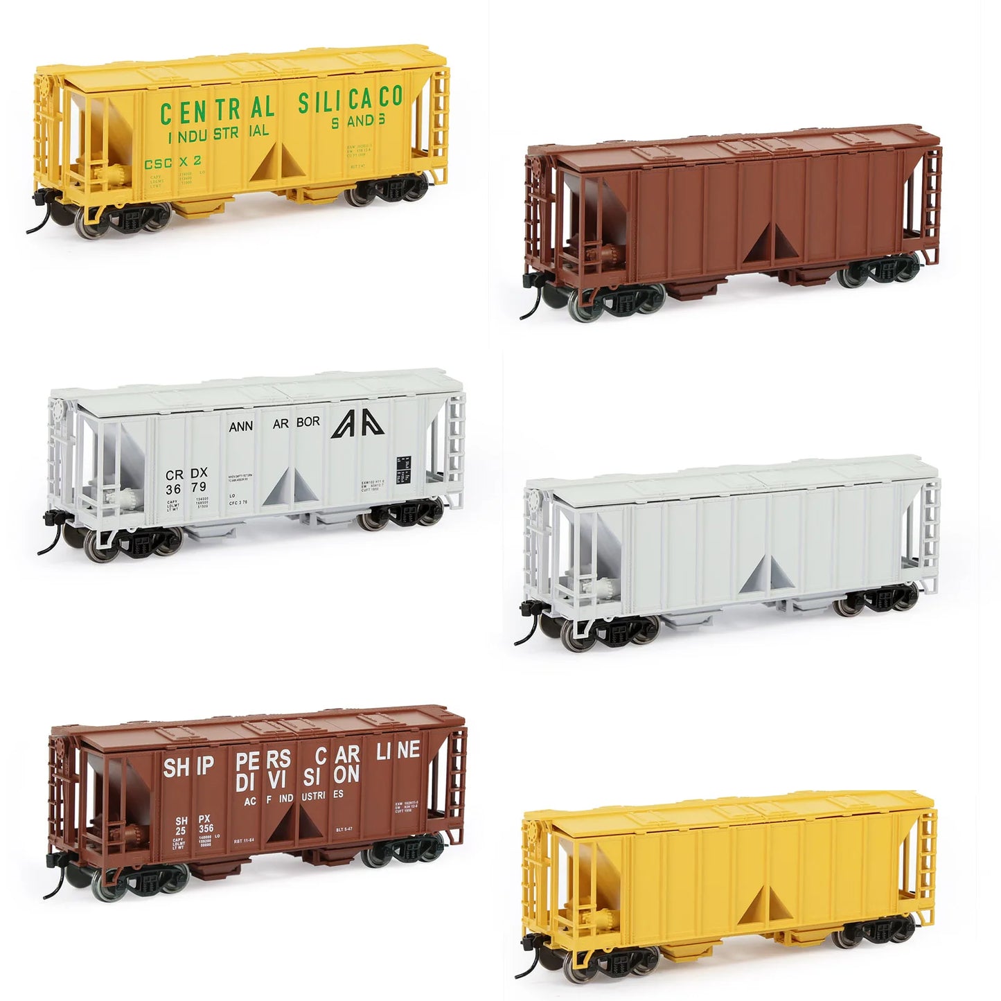 Evemodel Wagon 1 Unit HO Scale 2-Bay Covered Hopper Car 1:87 Model Trains Freight Car C8760