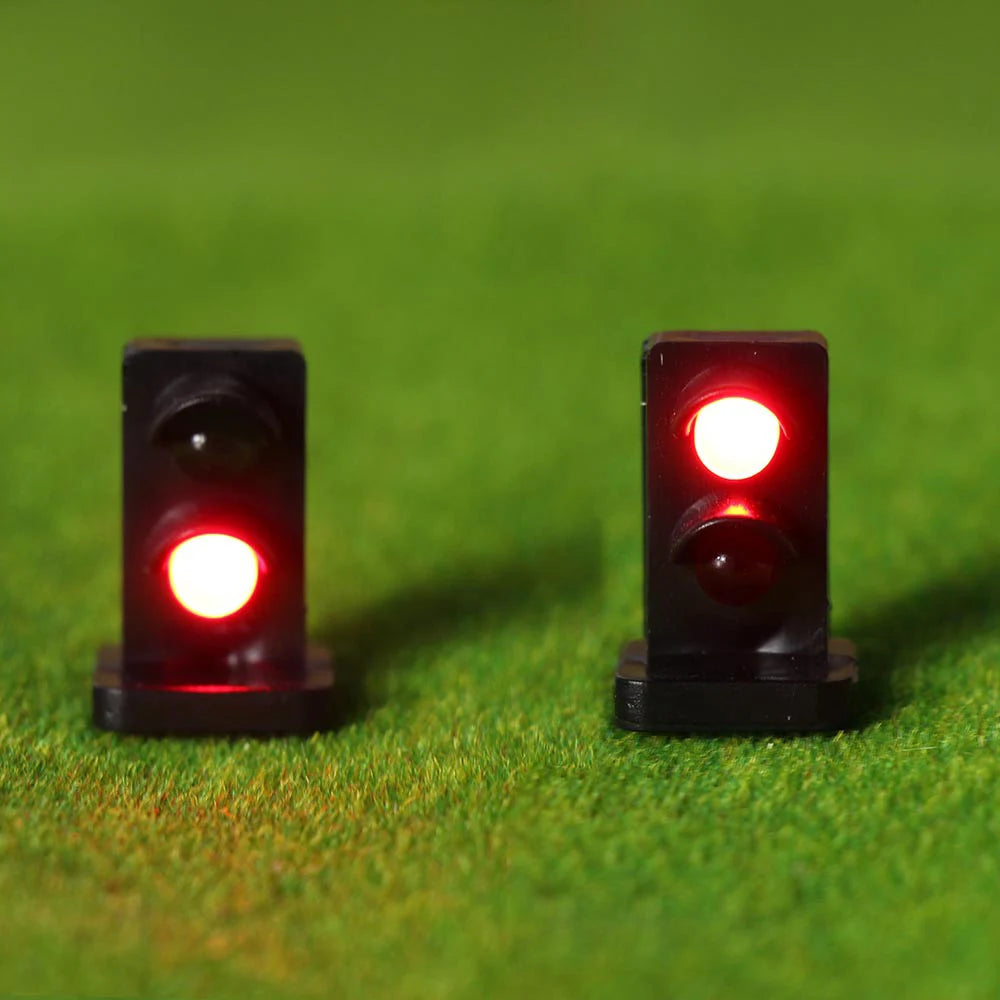 JTD871RR 5pcs HO scale Red LEDs made Dwarf Signals for Model Railway 2 Aspects