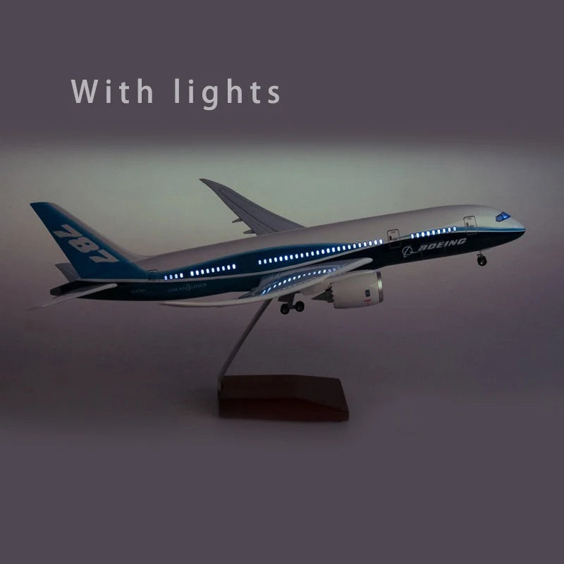 46cm Original Boeing 747 Plane Model Airplane Model Aircraft Model 1/160 Scale Diecast Resin Airplanes Planes W Light