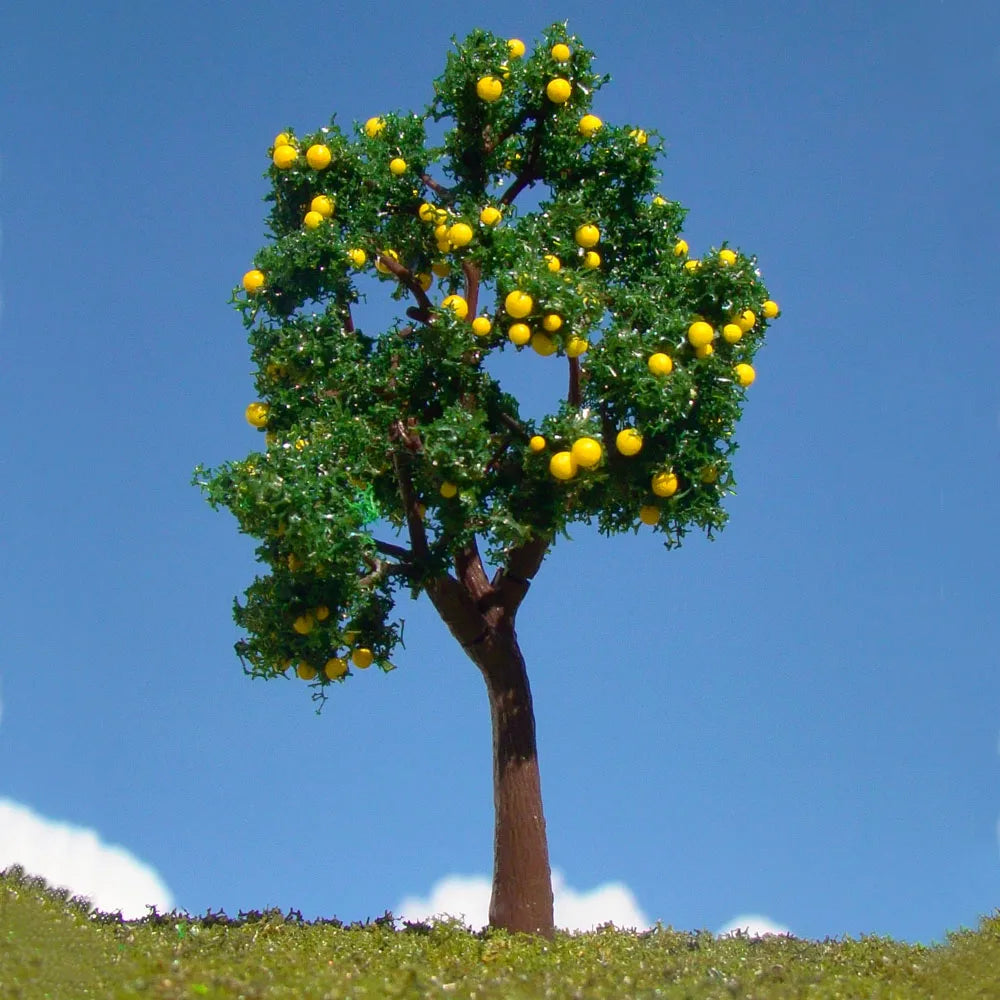 Evemodel O Scale 1:50 Pagoda Trees with Red Yellow Fruits 11CM Model Railroad Landscape (Pack of 10)