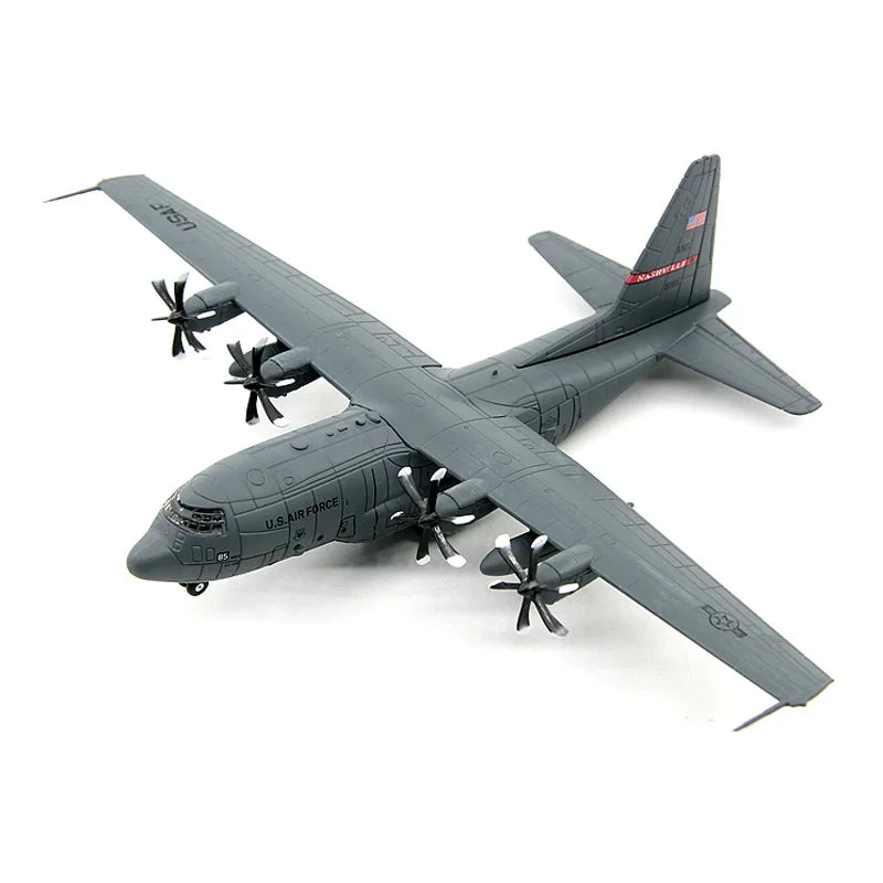 1:200 Diecast Airplane Model American AC-130 Attack Air Gunship Aircraft Model Alloy C-130 Hercules Transport Aircraft