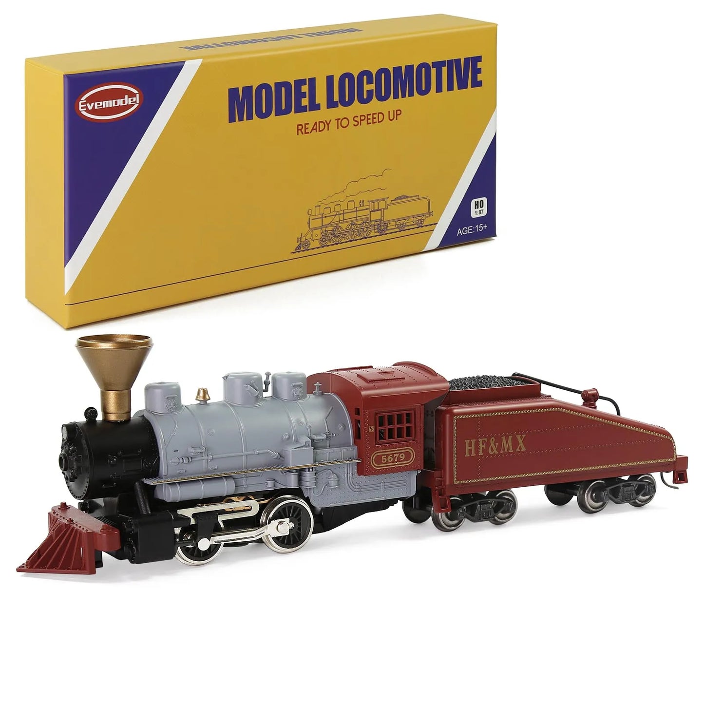 Evemodel HO Scale 1:87 Model Railway Steam Locomotives for Model Trains HCT8703