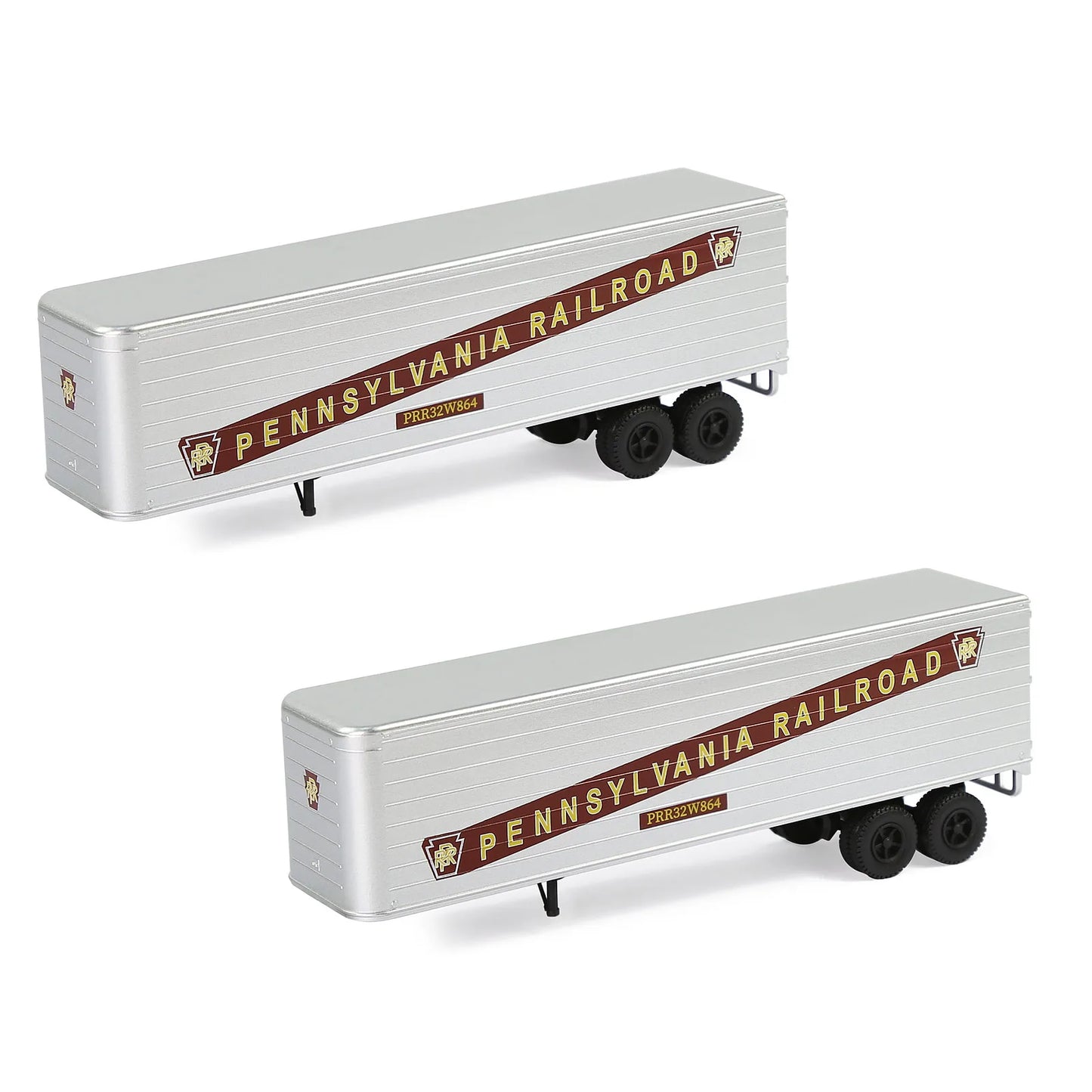 Evemodel Semi-trailer - N Scale Model Trailer Painted (Pack of 2) for Model Tractor Model Wagon C15065