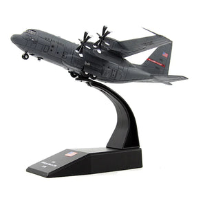 Modelo de avión fundido a presión a escala 1:200, avión de ataque aéreo estadounidense AC-130, modelo de avión de transporte de aleación C-130 Hércules.