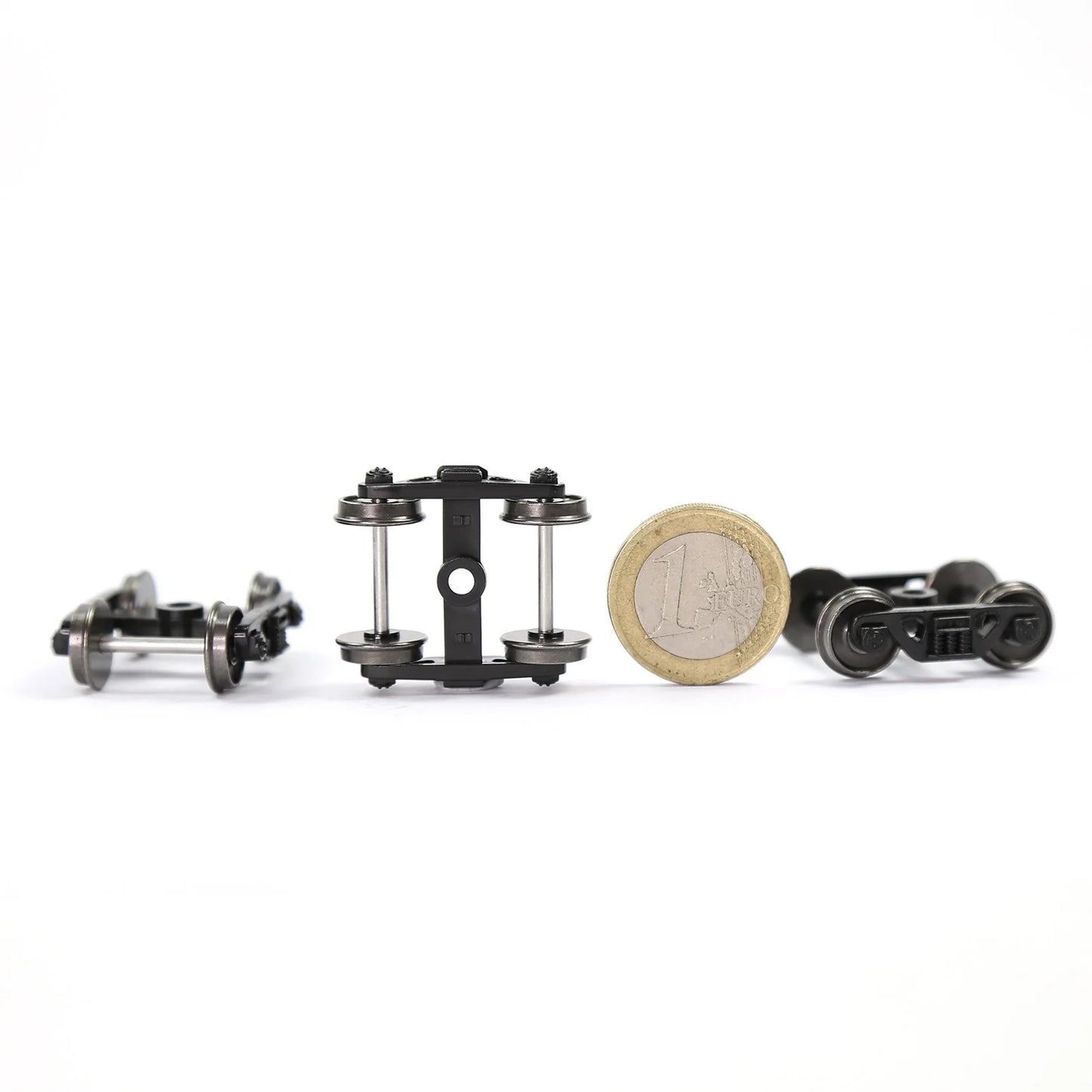 Evemodel Trains 2pcs HO Scale 1:87 Roller Bearing Truck 36" DC Metal Wheelset HP3387 3-Springs Bogies