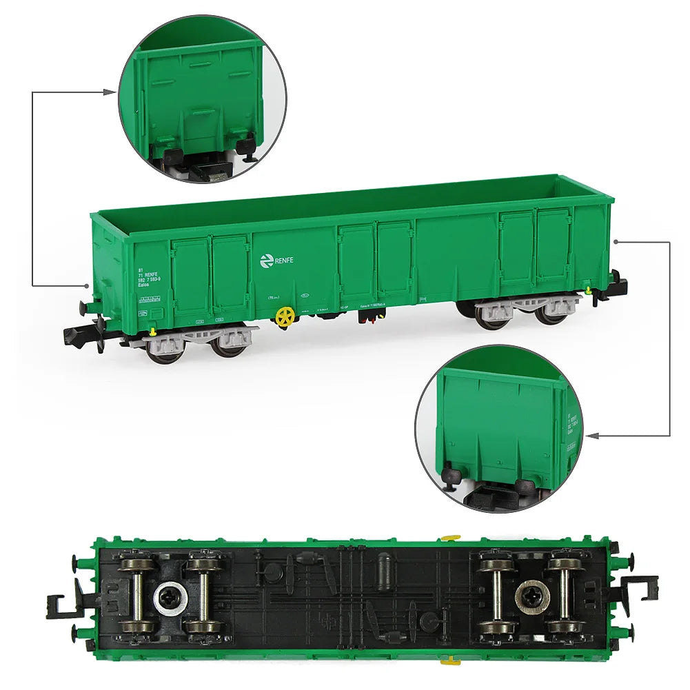 C15013 Evemodel N Scale 1:160 40ft High-side Gondola Car Model Trains Wagons (Pack of 3)