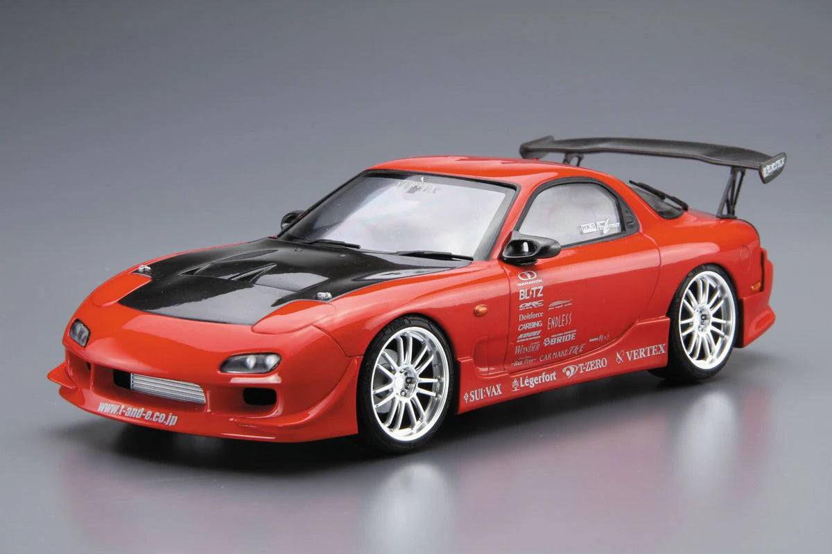 AOSHIMA 05839 Plastic Model Car 1/24 for Mazda Vertex FD3S RX-7 99 Model Car Kits for Adluts Model Hobby Collection DIY Toys